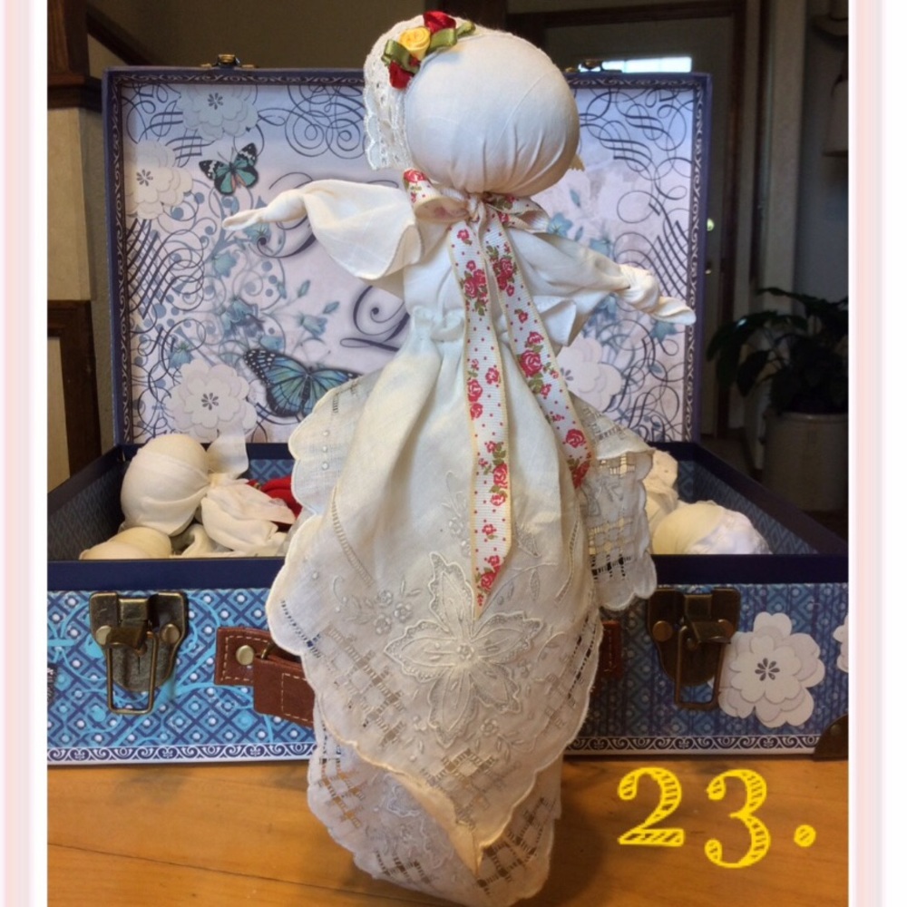Handmade Vintage Handkerchief Church Doll